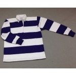 Wms College Stripe Rugby purple white